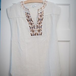 Madewell Embroidered Belize tunic XS NWOT